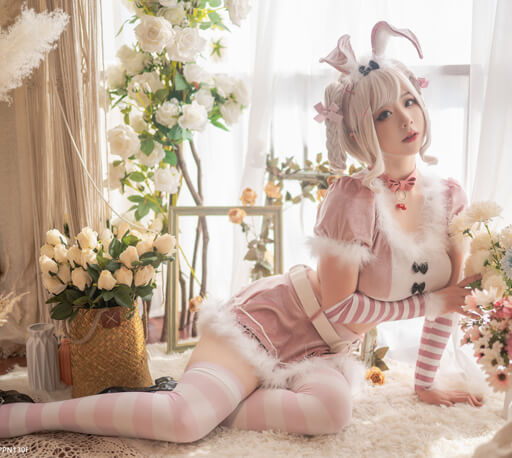 皮皮奶可可爱了啦-粉色兔兔[71P-1.65GB]